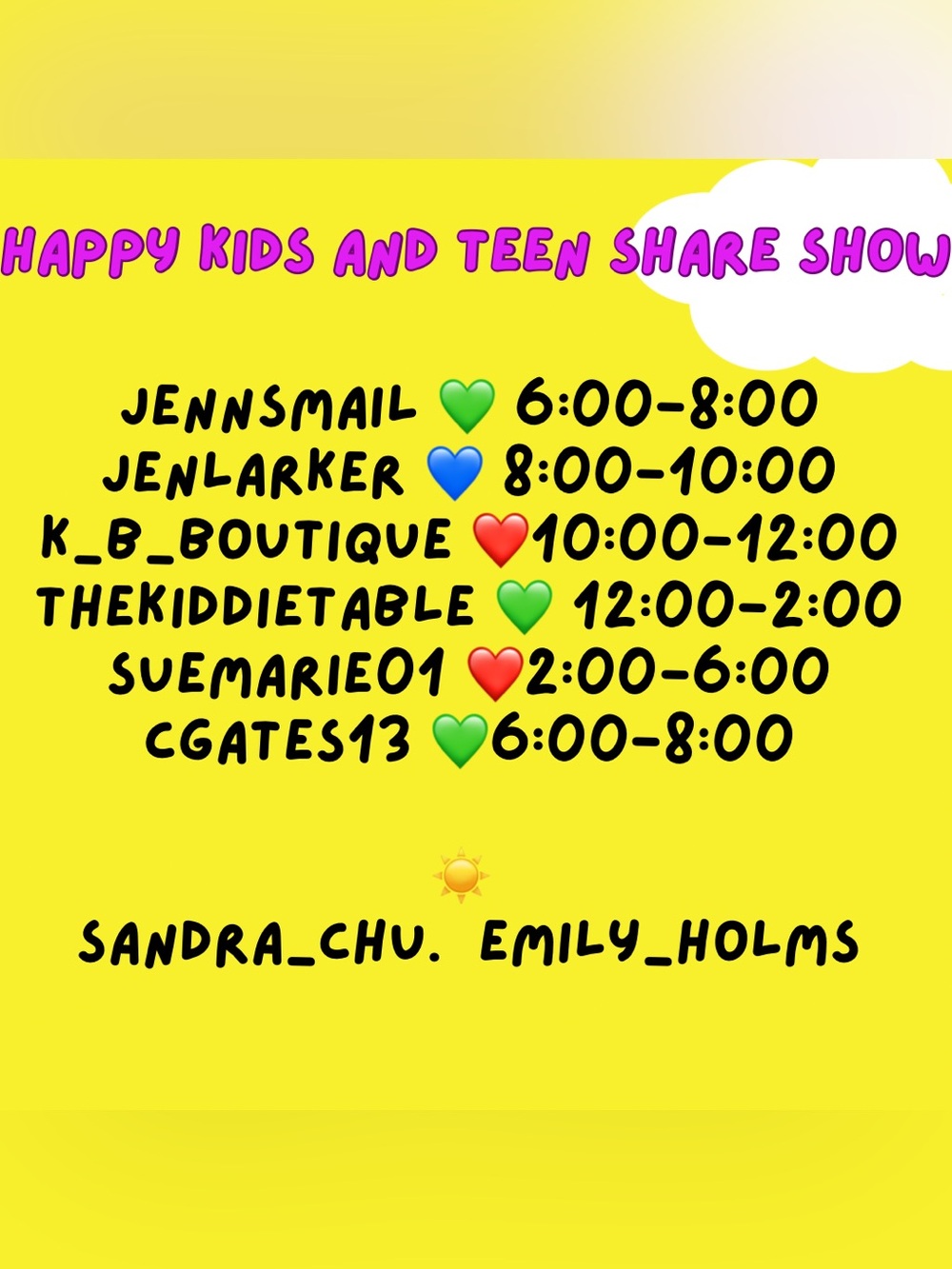 Kids and teen first share show every Thursday!
Let’s get you what you need! - Picture 1 of 5